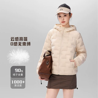 女装90白鸭绒高清洁度短款连帽轻薄羽绒服女款内搭外套羽绒服外套