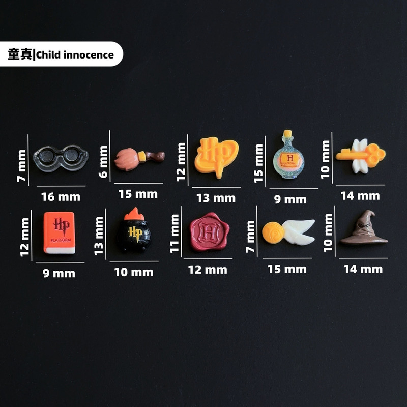 Xn Miss Mini Harry Potter Theme Jewelry Accessories Decoration DIY Creative Embellishment Small Matchinging Resin Patch