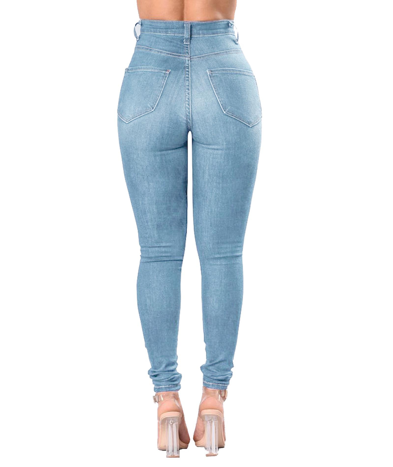 Women's Daily Fashion Gradient Color Full Length Washed Jeans display picture 17