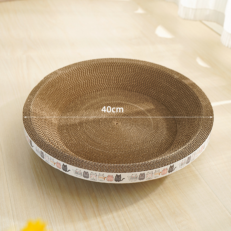 원형 골판지 고양이 긁는 대야(지름 40cm)