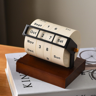 New calendar wheel perpetual calendar 2025 large creative rotating office desktop decoration desk calendar can be customized