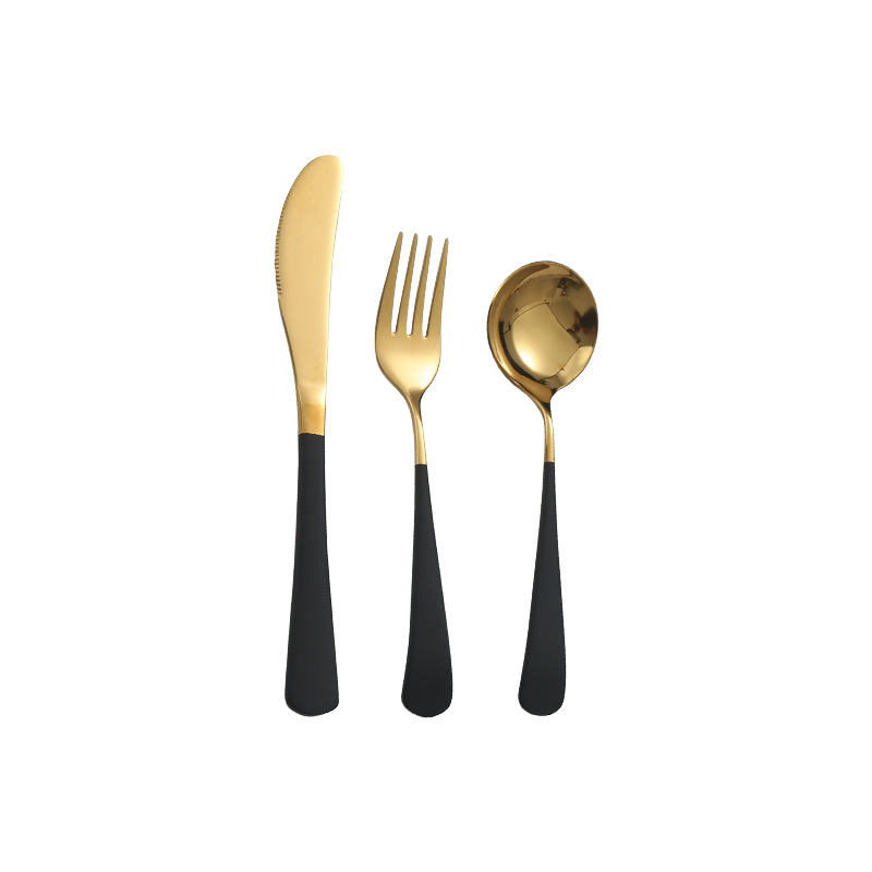 304 Internet de la celebridad cuchara de acero inoxidable cuchillo de vajilla, tenedor y cuchara Hotel Occidental cuchillo de carne postre cuchara redonda Tenedor logotipo imprimible