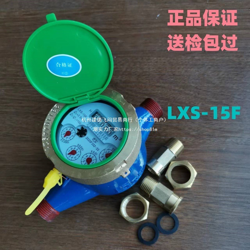 国标宁波总厂液封4分6分数字自来水家用出租房高灵敏水表LXS-15F