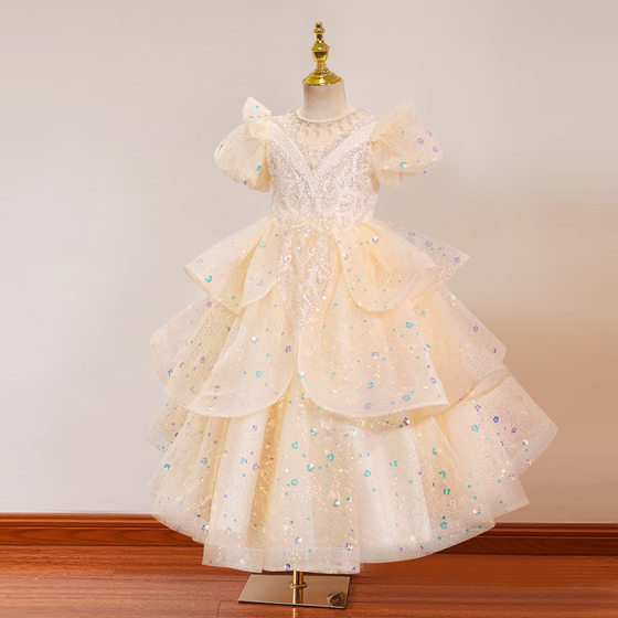 Children's Clothing Princess Dress Fashionable Piano Hosting Performance Dress Girl Dress Dress Tutu Skirt