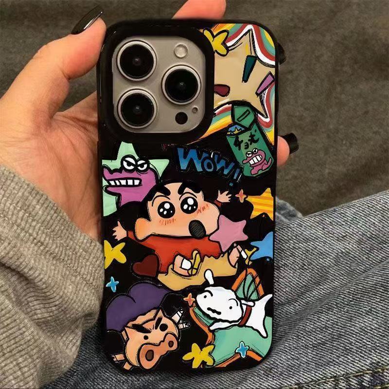 恐龙蜡笔小新苹果17Promax手机壳16pro可爱iPhone15/13趣味14/xs|undefined