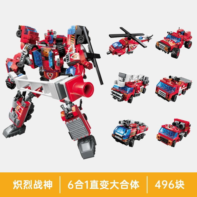 Конструктор Lego transformer Shijang 4‑в‑1 робот→динозавр, комбинированный набор, 475–534 шт.