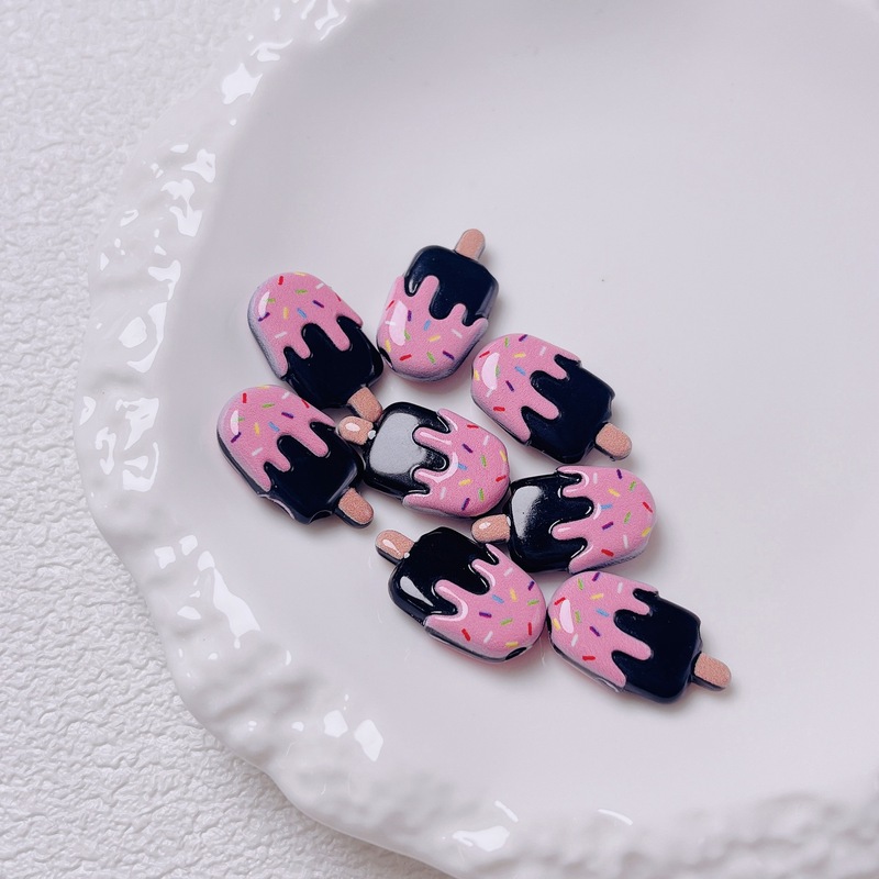 禾子家亚克力烤漆雪糕冰棒斜孔串珠DIY手机链散珠饰品配件材料|undefined
