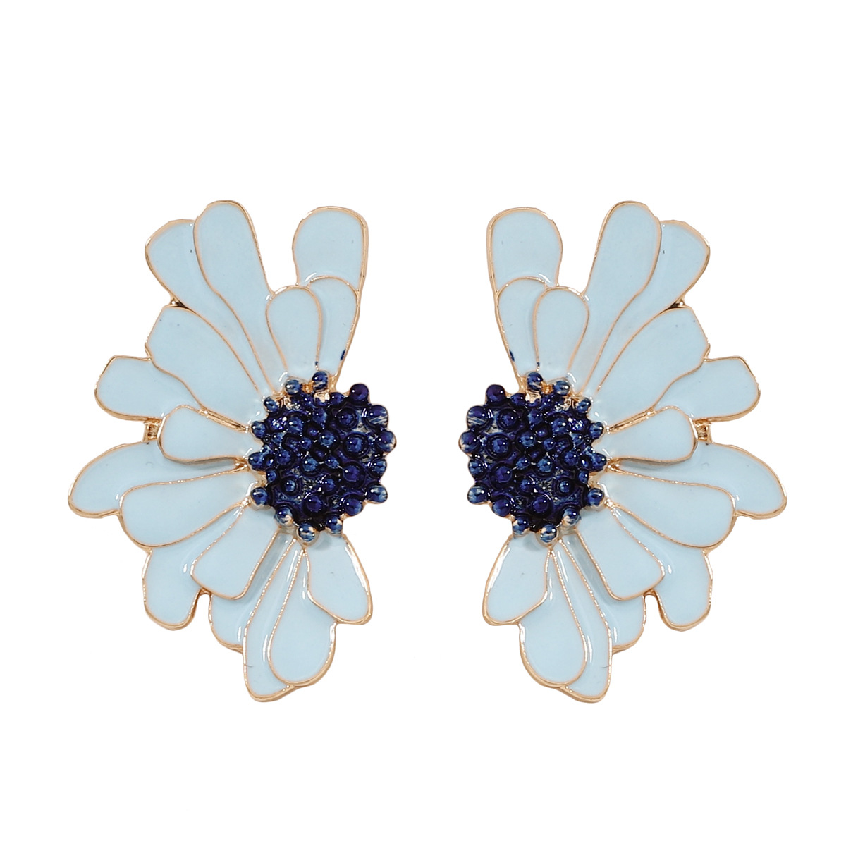 1 Pair Sweet Flower Enamel Plating Alloy Ear Studs display picture 15