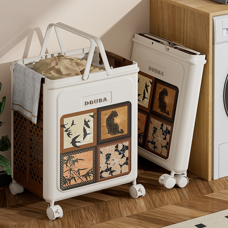 Folding Dirty Clothes Basket Household Laundry Basket Storage Large Storage Basket Dirty Clothes Basket Balcony Bathroom Dirty Clothes Storage Basket