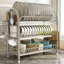 置物架用品餐具廚房架子收納落地多層碗碟碗架碗盤瀝水控放批發