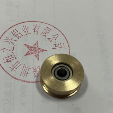 SMT周边设备接驳台圆扁皮带轮惰轮输送导轨被动铜轮外径18 19 20