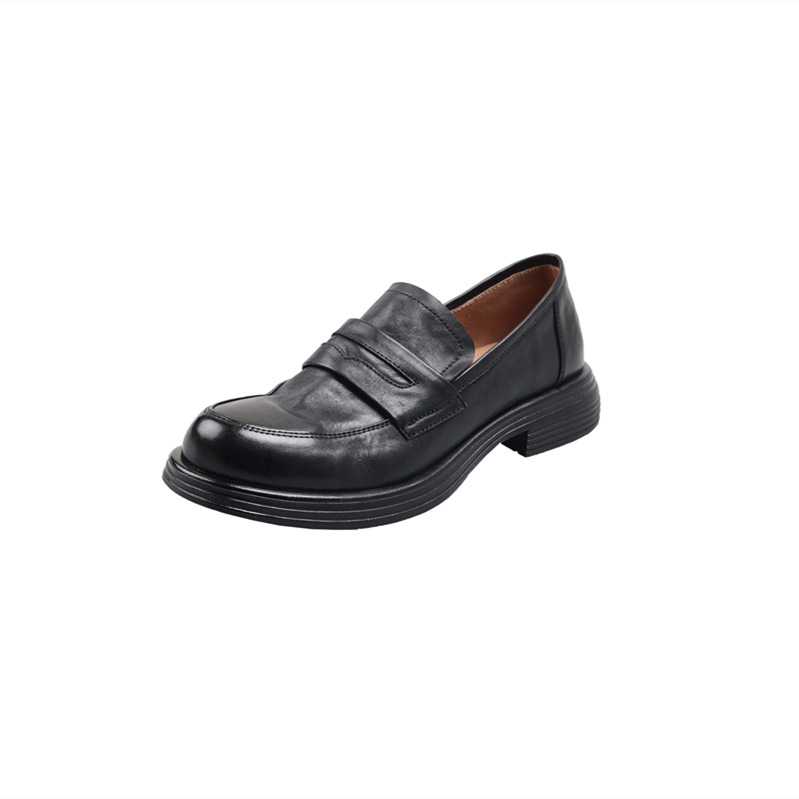 Bestseller del centro commerciale ~ Scarpe in pelle foderate in pile in stile Old Money Serie principale di promozioni 2025: mocassini da donna di alta qualità_voghion.com