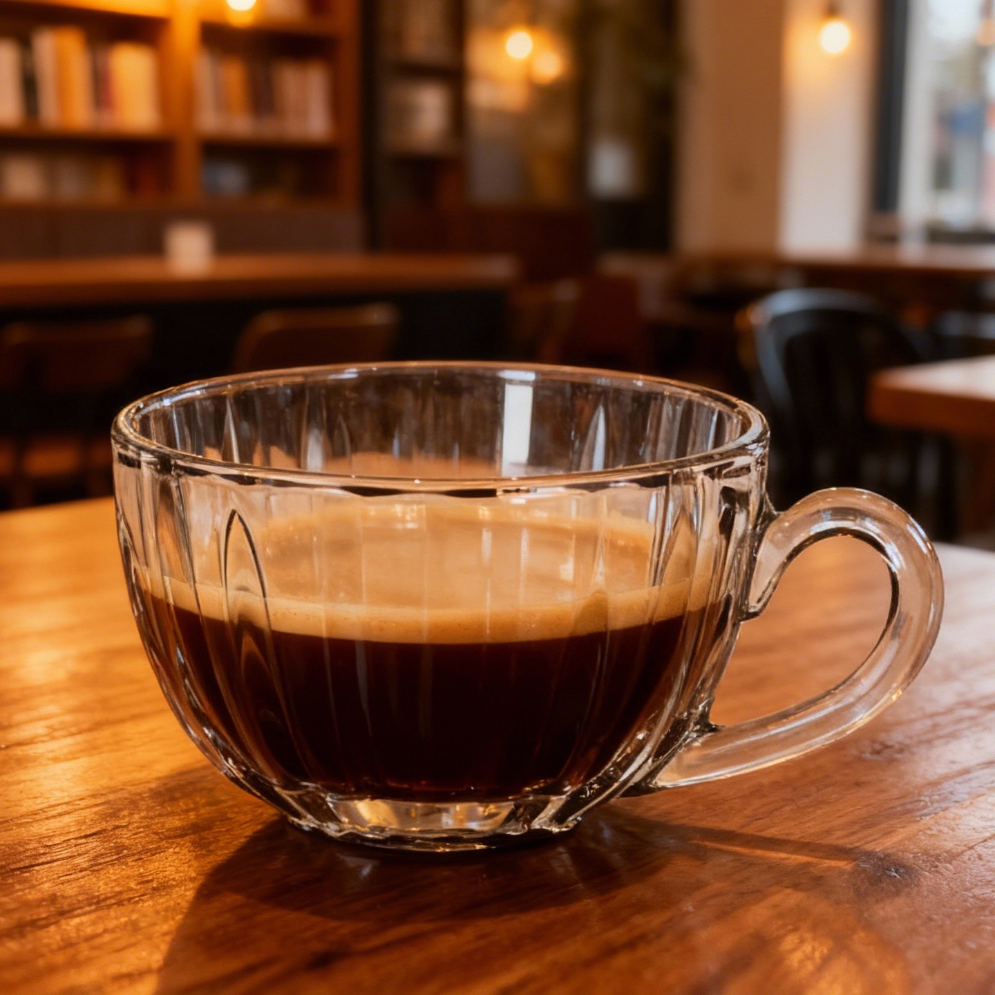 Spot al por mayor estilo europeo simple taza de vidrio vertical resistente al calor taza de café plato conjunto casero taza de café espresso