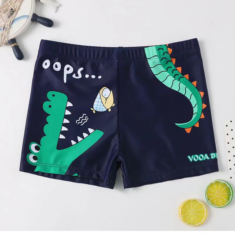 New men's swimming trunks elastic anti-embarrassment cute hot spring beach swimming personality students cartoon children's swimming trunks boxer