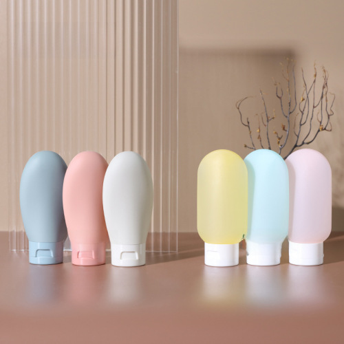 PE Flocked Soft Tube Toothpaste Bottle 60ml Nordic Travel Set Soft Tube Squeeze Bottle Flip Cap Washless Gel Dispenser Bottle