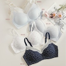 6355原创舒芙蕾风碎花蕾丝内衣女无痕提拉聚拢无钢圈软支撑文胸罩