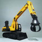 6BVQ大号惯性挖掘机儿童耐摔破碎锤抓木机挖推土机手摇工程车