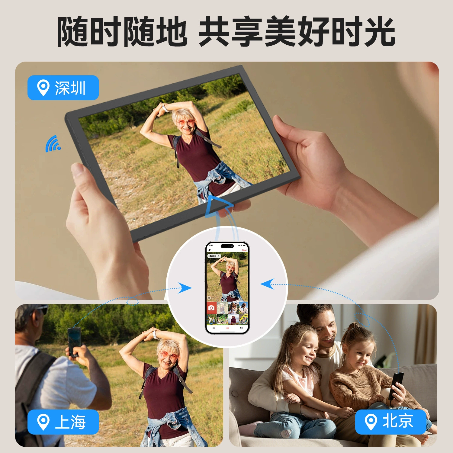 Цифровая фоторамка, электронный индукционный фотоальбом, новая коллекция, 10 дюймов, рождественский подарок, подарок на день рождения