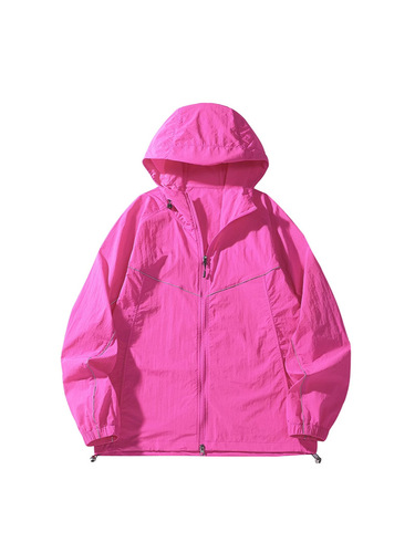 New loose teen couple's hooded UPF100 + sunscreen clothing men's outdoor sports fishing clothes skin