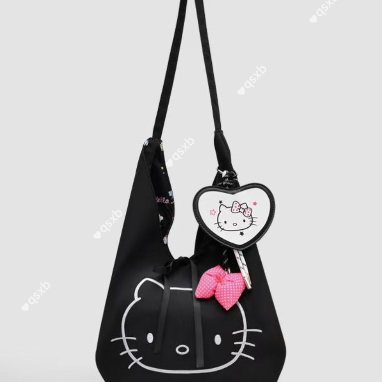 超火Hello kitty托特包包包女2025年学生单肩包大容量上课通勤包