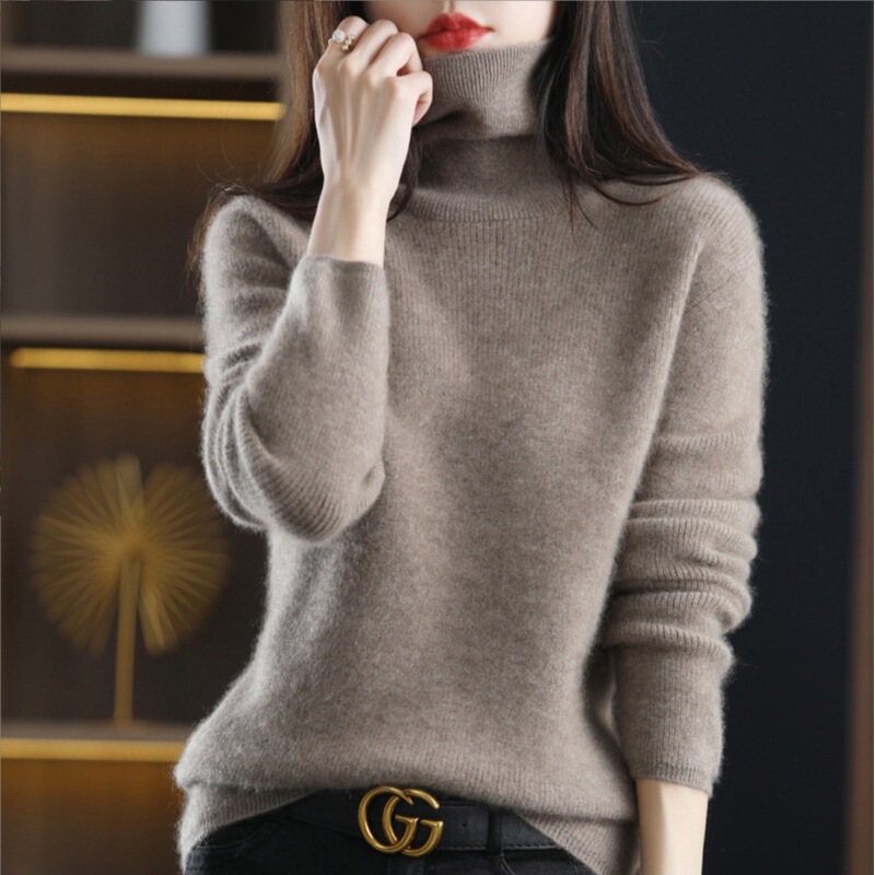 2026 Winter Women's Pullover Turtleneck Thickened Sweater Loose Knit Base Layer Wool 2026 Winter Women's Pullover Turtleneck Thickened Sweater Loose Knit Base Layer Wool