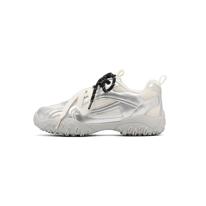 Augu Shi Deng plata zapatos de entrenamiento para mujeres 2026 nuevos zapatos de skate casuales de primavera ballet retro zapatos de moda