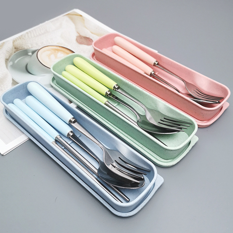 Color Ceramic Tableware Set Color Glaze Stainless Steel Tableware Spoon Fork Chopsticks Set Spoon Fork Chopsticks Portable Cream Style Color Ceramic Tableware Set Color Glaze Stainless Steel Tableware Spoon Fork Chopsticks Set Spoon Fork Chopsticks Portable Cream Style