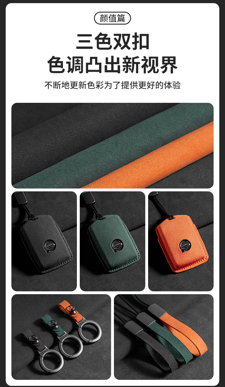 Suitable for Volvo Key Covers Xc60 Car S90 Complete Set S60 Modification Xc90 Decoration Xc40 Shell S60L Sheepskin