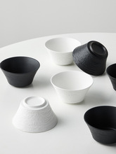 T9J5批發浮雕岩石紋餐具套裝吃飯碗單個米飯碗陶瓷碗家用2022新款