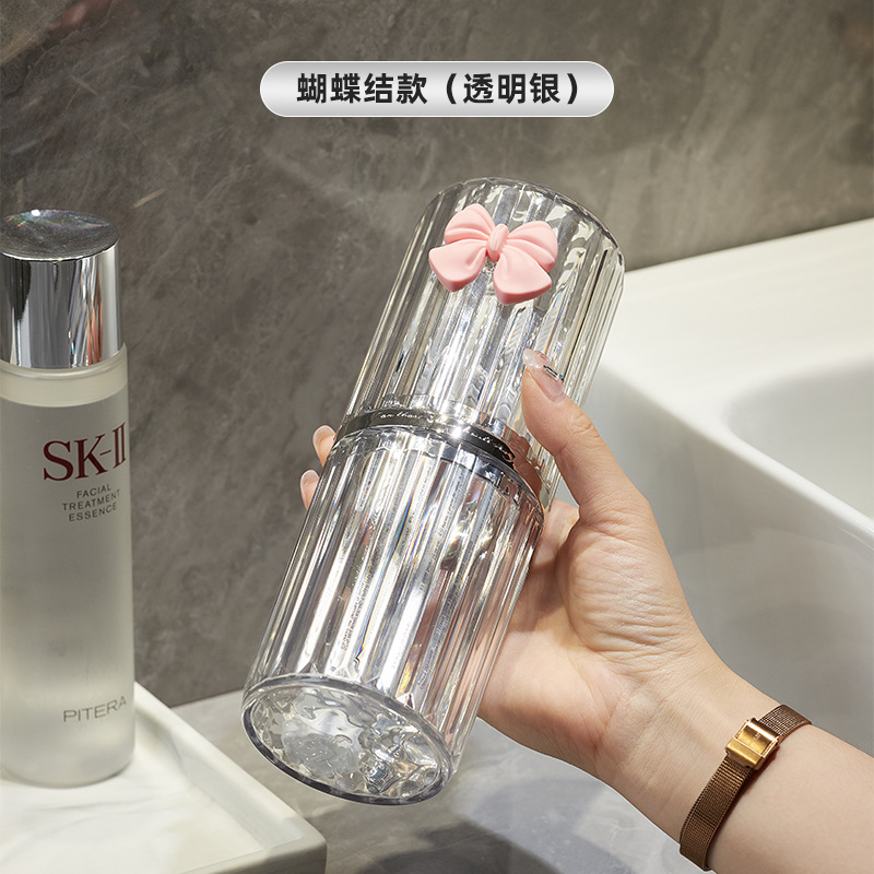 bydoll lujo ligero viaje taza de lavado cepillo de dientes pasta de dientes taza caja de almacenamiento de taza de dientes portátil taza de enjuague bucal