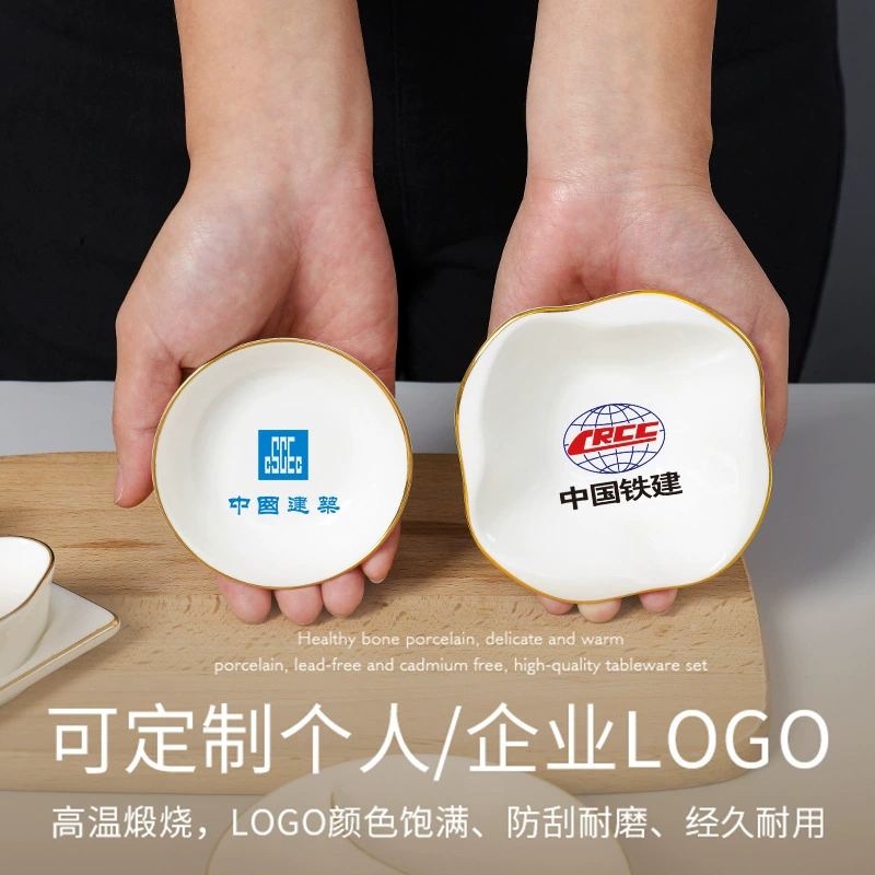 Фарфоровая посуда с bone china, тарелка для еды, чисто белая керамика, hotel, тарелка для соуса, ресторанная тарелка для соевого соуса, соуса для макания, миска для уксуса