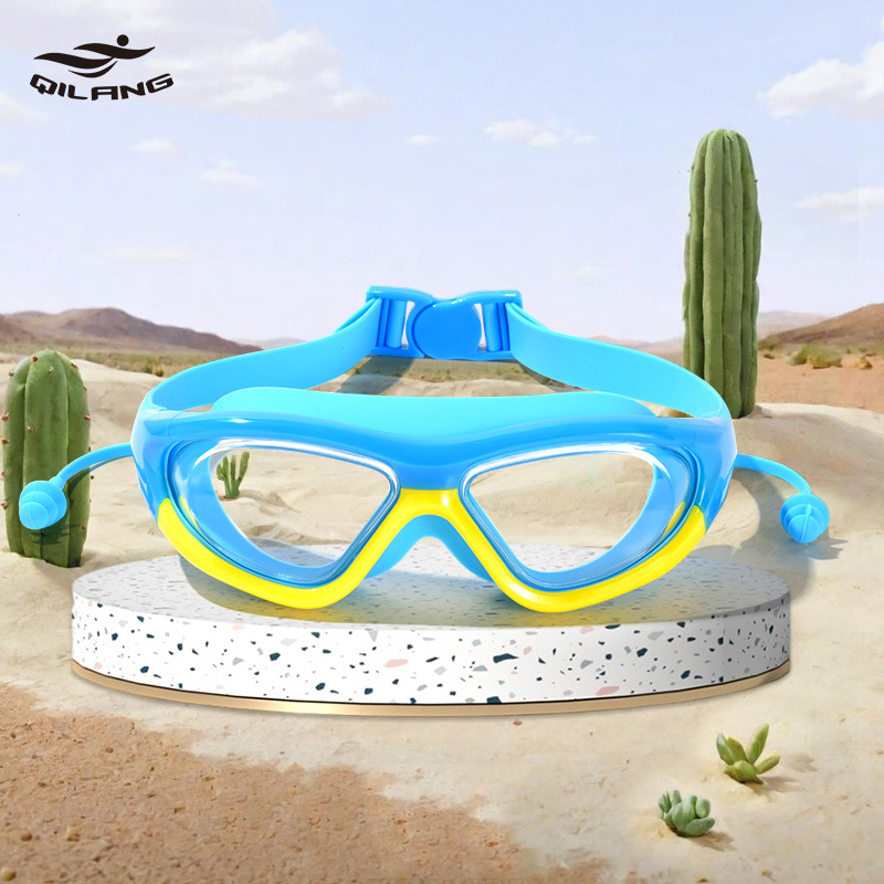 Gafas de Natación de Marco Grande para Niños de PC Impermeable para Natación y Buceo