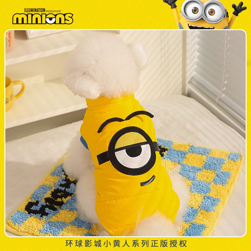Miniones Amarillos| Ropa de algodón chaleco ropa de mascotas gato cachorro ropa de gato otoño invierno ropa de perro