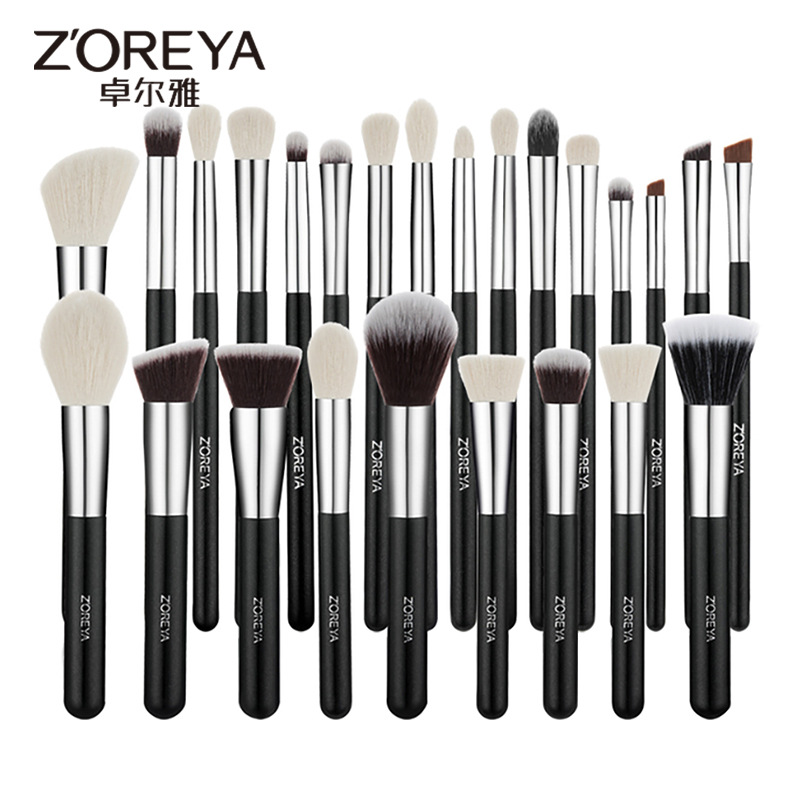Zhuolya nueva transfronteriza herramientas de maquillaje de belleza traje sombra de ojos corrector de polvo suelto 25 pinceles de maquillaje conjunto completo Al Por Mayor