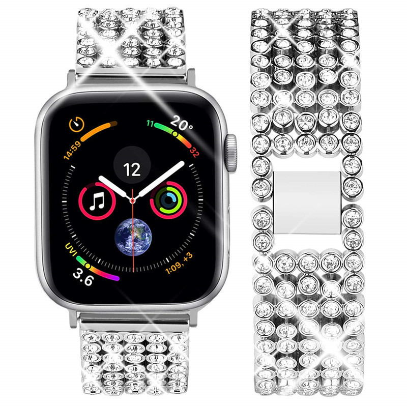 Diamond Bracelet Metal Strap for Apple Watch Series 6 5 4 3 SE 2 1 wristband