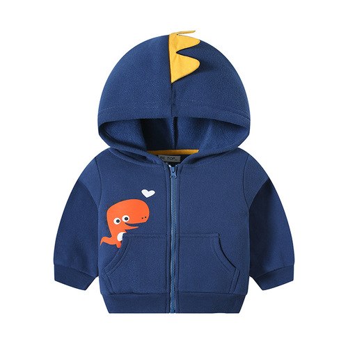 Children's new winter coat, fleece hoodie, unisex, cap sleeve knit sweater, front and back print, one piece drop shipping
