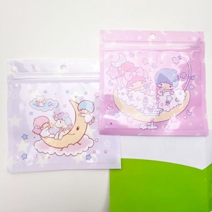 Cartoon Cute Self-sealing Bag Candy Biscuit Jewelry Self-sealing Plastic Storage Bag Cartoon Pattern Packaging Bag Jewelry