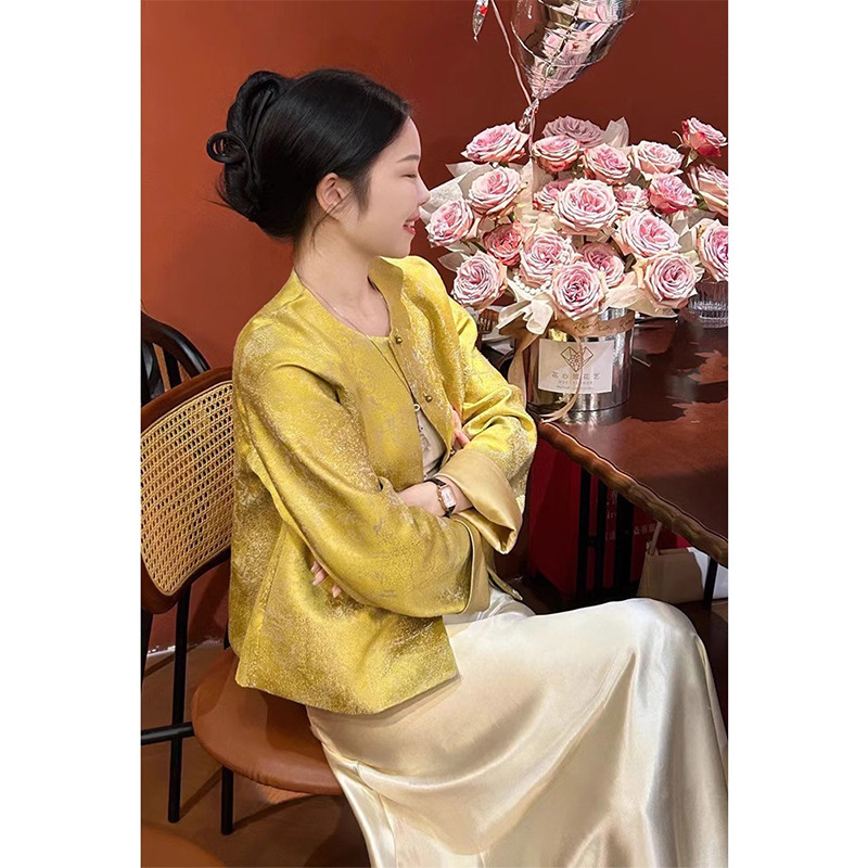 European Style Spring Women's Clothing 2026 New Model New Chinese Style High-End Elegant Slim-Fit Two-Piece Set Dress European Style Spring Women's Clothing 2026 New Model New Chinese Style High-End Elegant Slim-Fit Two-Piece Set Dress