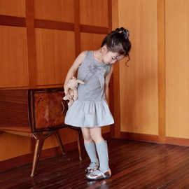 2025新款夏季芭蕾裙女童连衣裙纯棉蓬蓬背心裙甜美公主裙婴幼儿裙