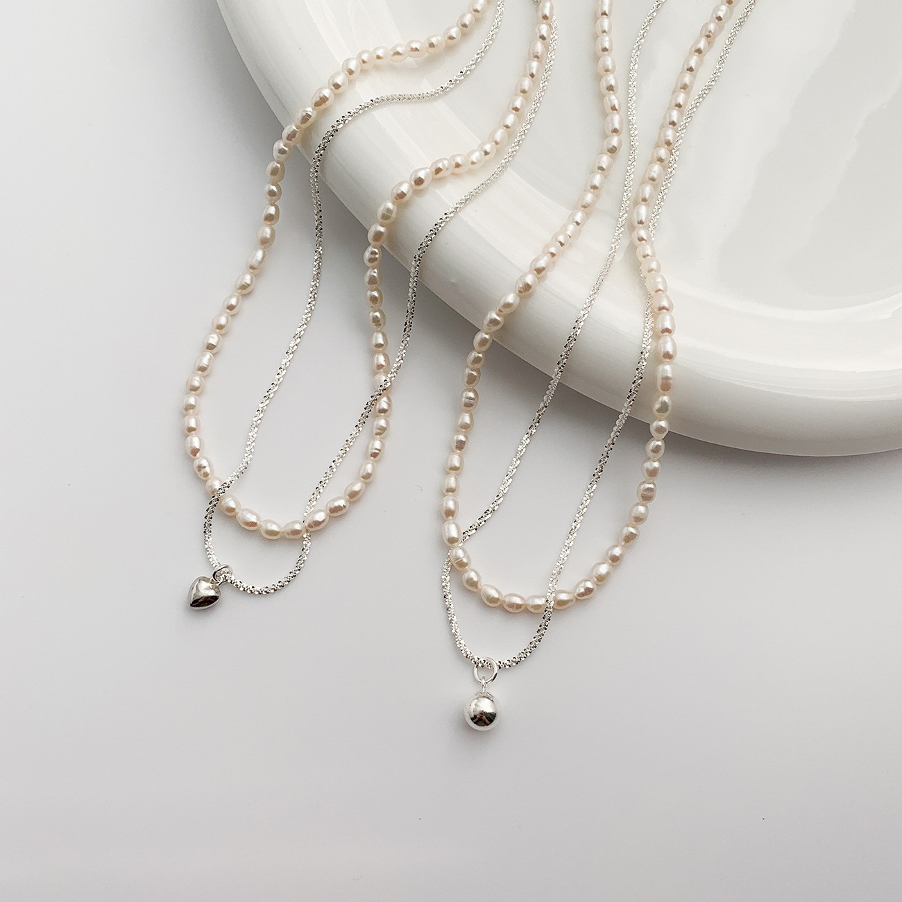 20g Weight Artificial Pearls Inlay Material Necklace Classification 1 Piece Quantity Sweet Geometric Mixed Materials Irregular Plating Artificial Pearls Necklace 1 Piece
