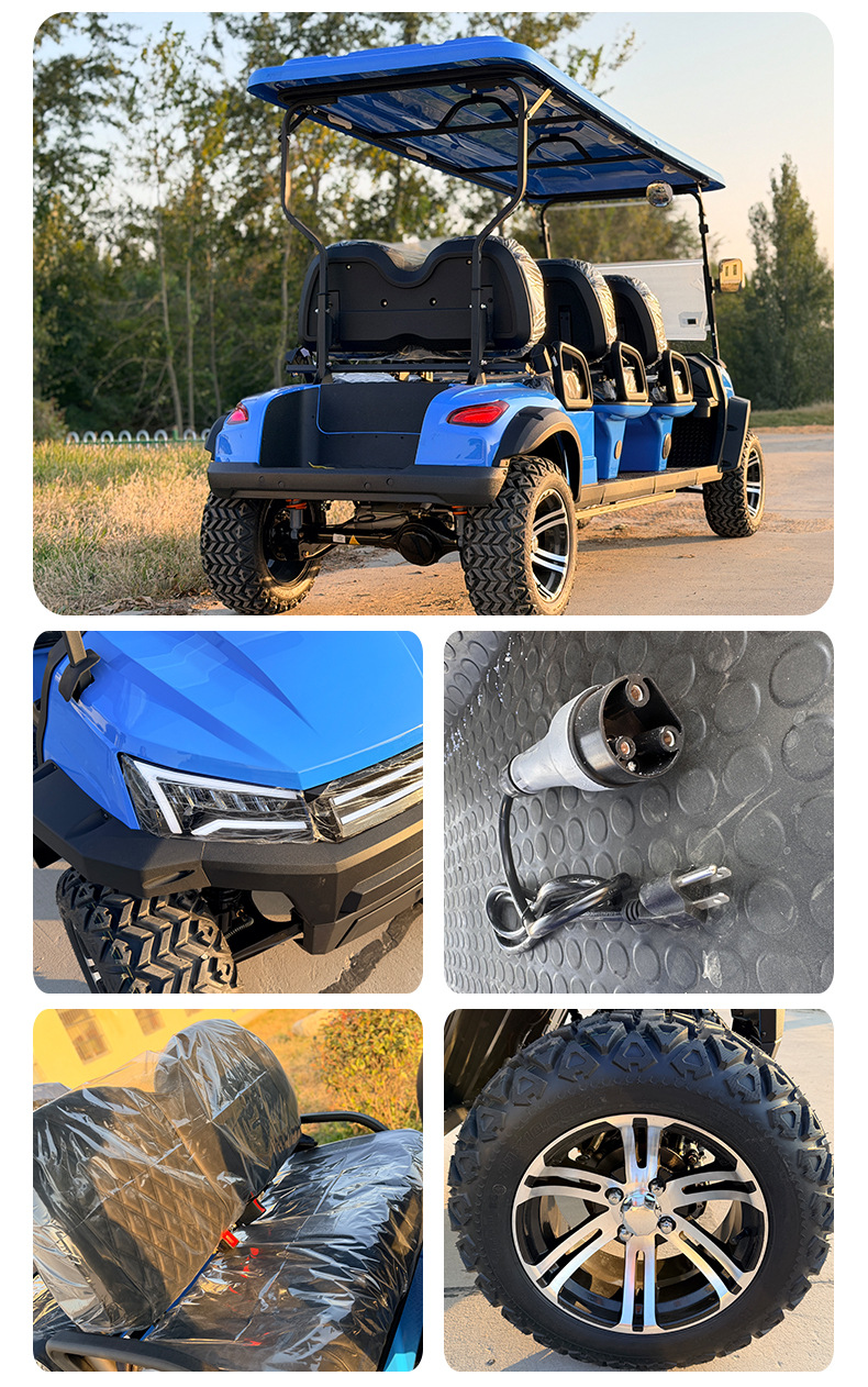 Electric Golf Cart 6-Seater Rv Factory Campus School Hotel Shuttle Sightseeing Patented Model