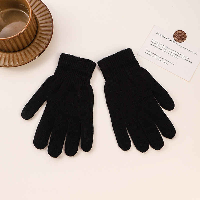 아크릴 브러시드 다섯손가락-여성 19X10 [블랙]