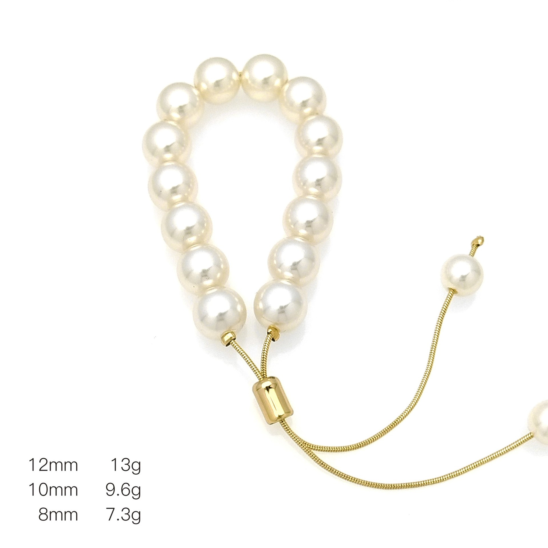 20g Weight Bracelets Classification 1 Piece Quantity Holiday, Daily Occasion Imitation Pearl, Brass Material Round Pattern Women's Gender Beaded Design Simple Style, Classic Style Style Simple Style Classic Style Round Imitation Pearl Brass Wholesale Bracelets 9