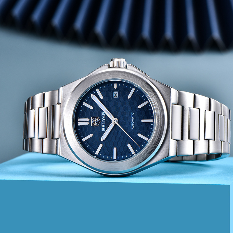 Benyabenyar reloj de hombre mecánico automático de moda impermeable nocturna reloj de acero BY - 5219M