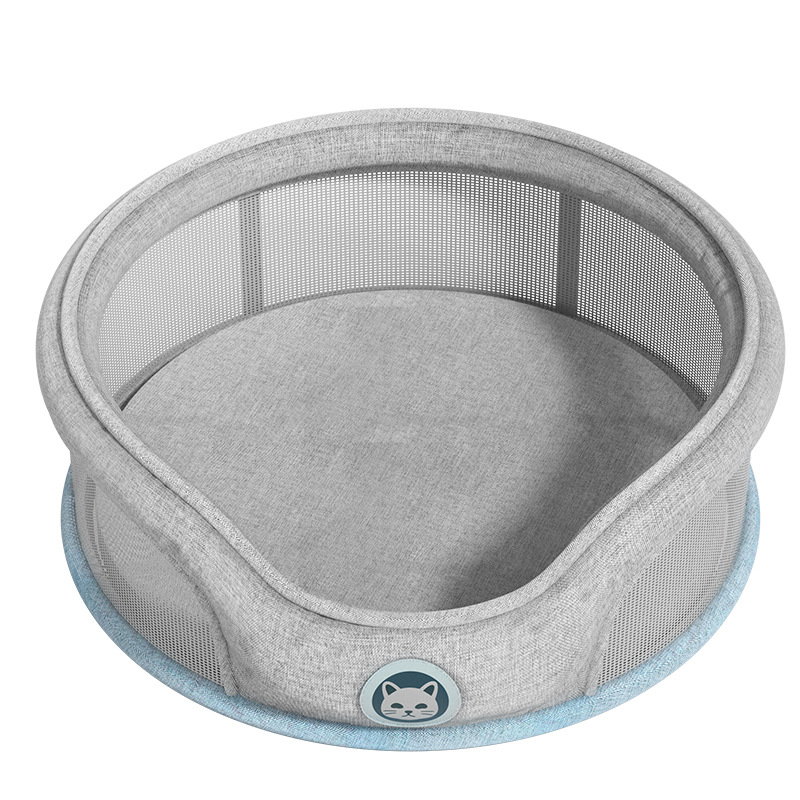 Perrera redonda transpirable con sentido de la tecnología de primavera y verano para perros, nido de cuatro estaciones para perros pequeños y medianos, nido fresco para gatos, nido para gatos, nido para mascotas
