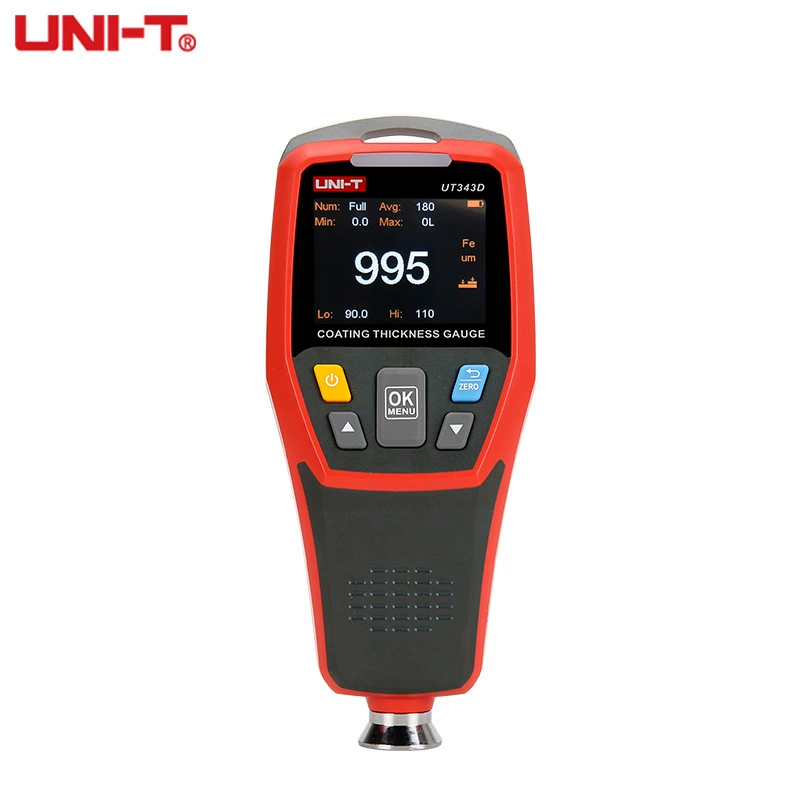 Unide UT343D Автомобильный прибор для измерения толщины лакокрасочного покрытия прибор для определения толщины поверхности краски автомобиля