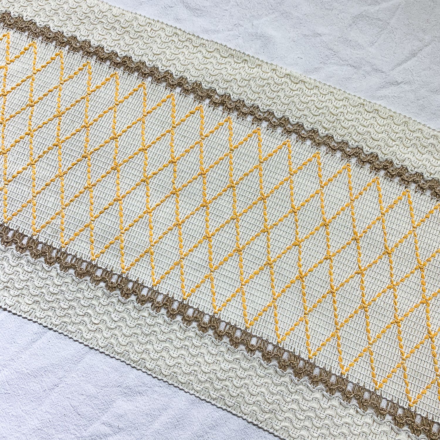 MX16 노란색 메쉬 대마 로프