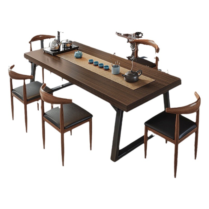 Mesa de té y silla combinación pequeño apartamento simple mesa de té sala de estar casa balcón té mesa de té nuevo tablero grande chino mesa de té
