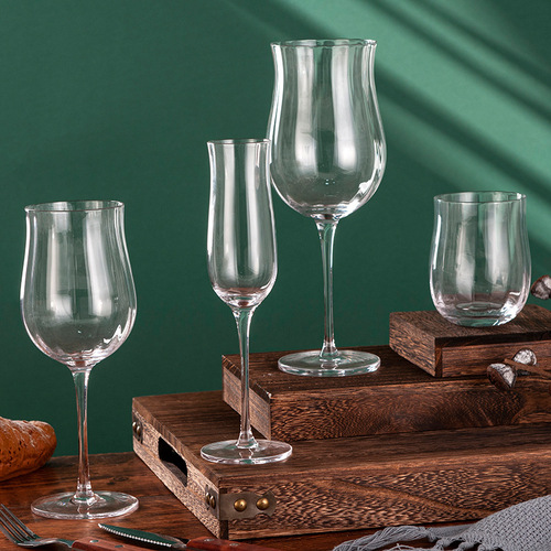 Tulip Gift Crystal Glass Cup Cocktail Glass Juice Glass Barware Set Creative Factory Direct Wholesale