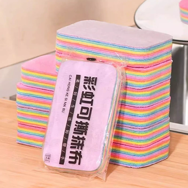 Многослойная разрывная радужная тряпка легко разорвать и очистить масло